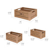 Addie Joy Stay Neat Decorative Wood Crate Set of 3